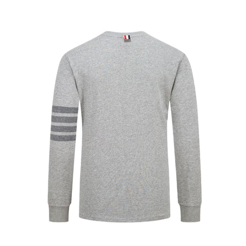 4 - Bar Puppy Embroidered Long Sleeve T - Shirt - Premium Cotton Tee by Thom Browne, garment detail view