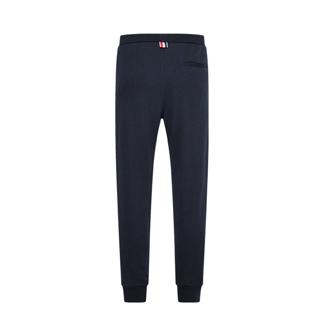 Thom Browne Style Unisex Casual Sweatpants with Signature Four-Bar Detail - Image 4