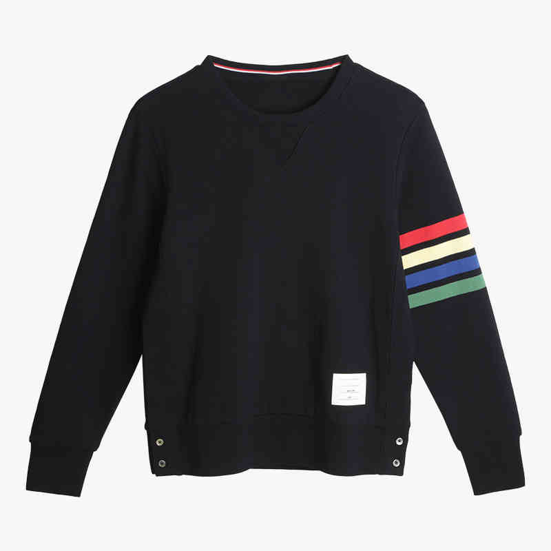 Rainbow Four poles Hoodie by Thom Browne, garment detail view