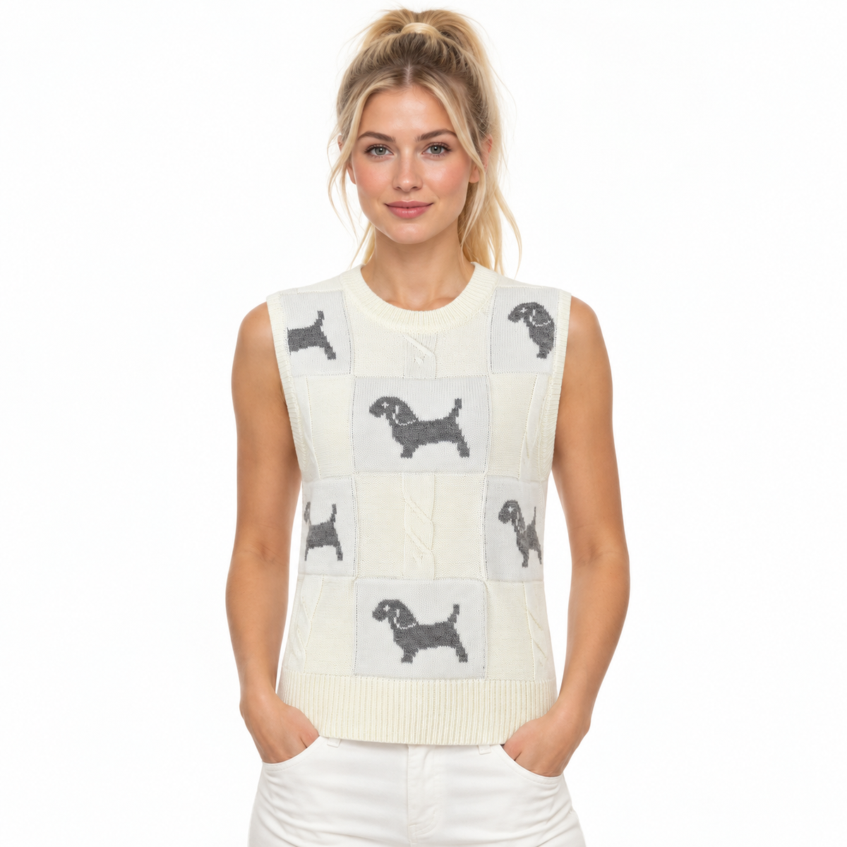 Women Wool vest - Model Main Image