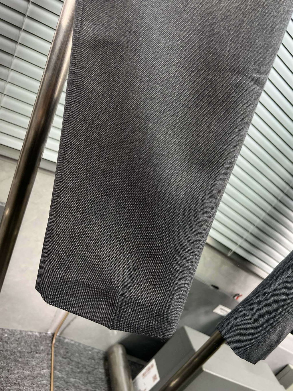 Thom Browne Style Men's Business Trousers - 50% Wool Premium Dress Pants with Signature Four-Bar Detail - Image 7