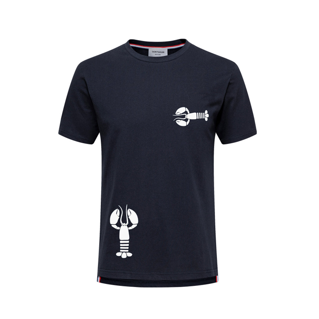 Classic Four-Bar Wool T-Shirt by Thom Browne, product detail view