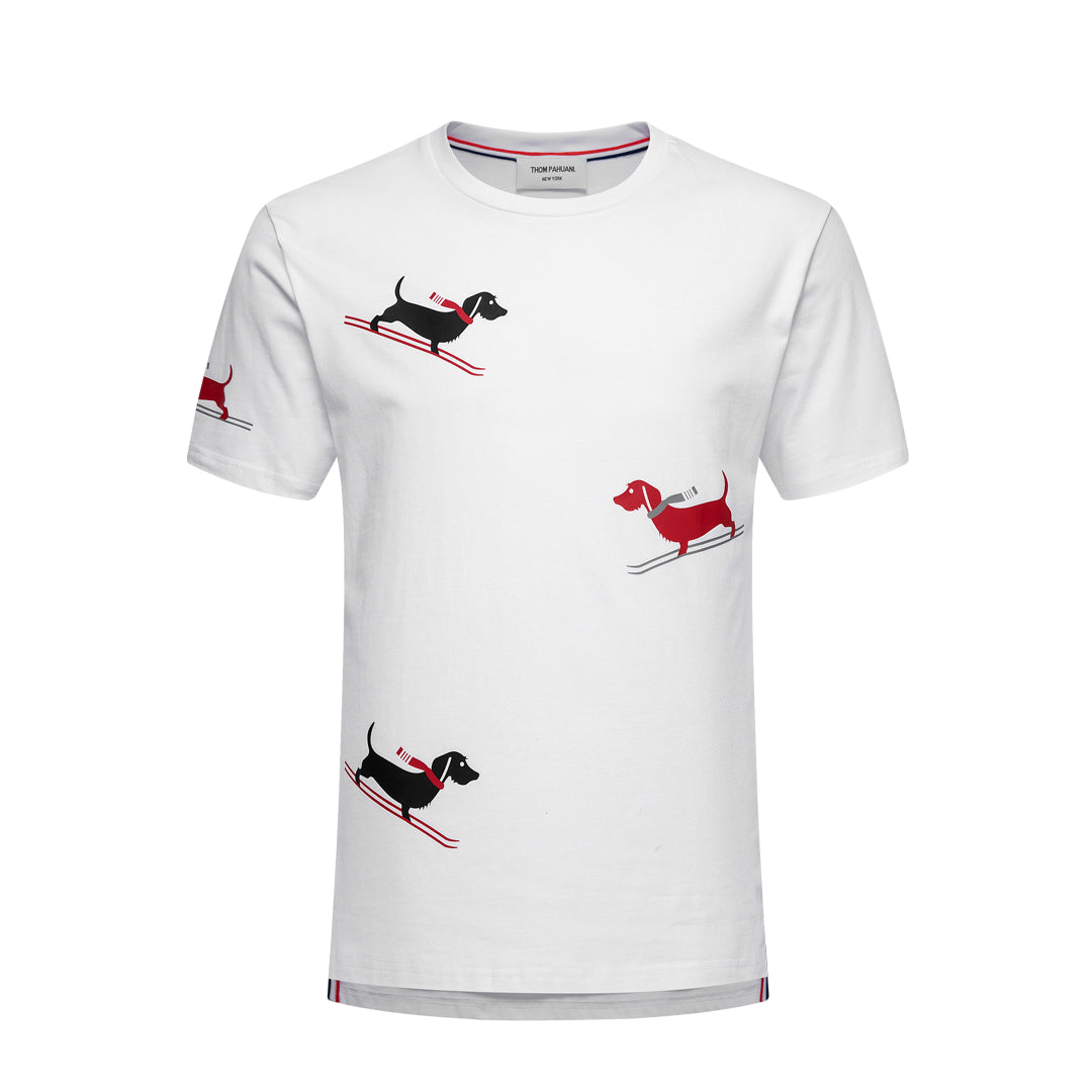 Men's Classic Four-Bar Lobster T-Shirt - 100% Cotton Made in Japan by Thom Browne, product detail view