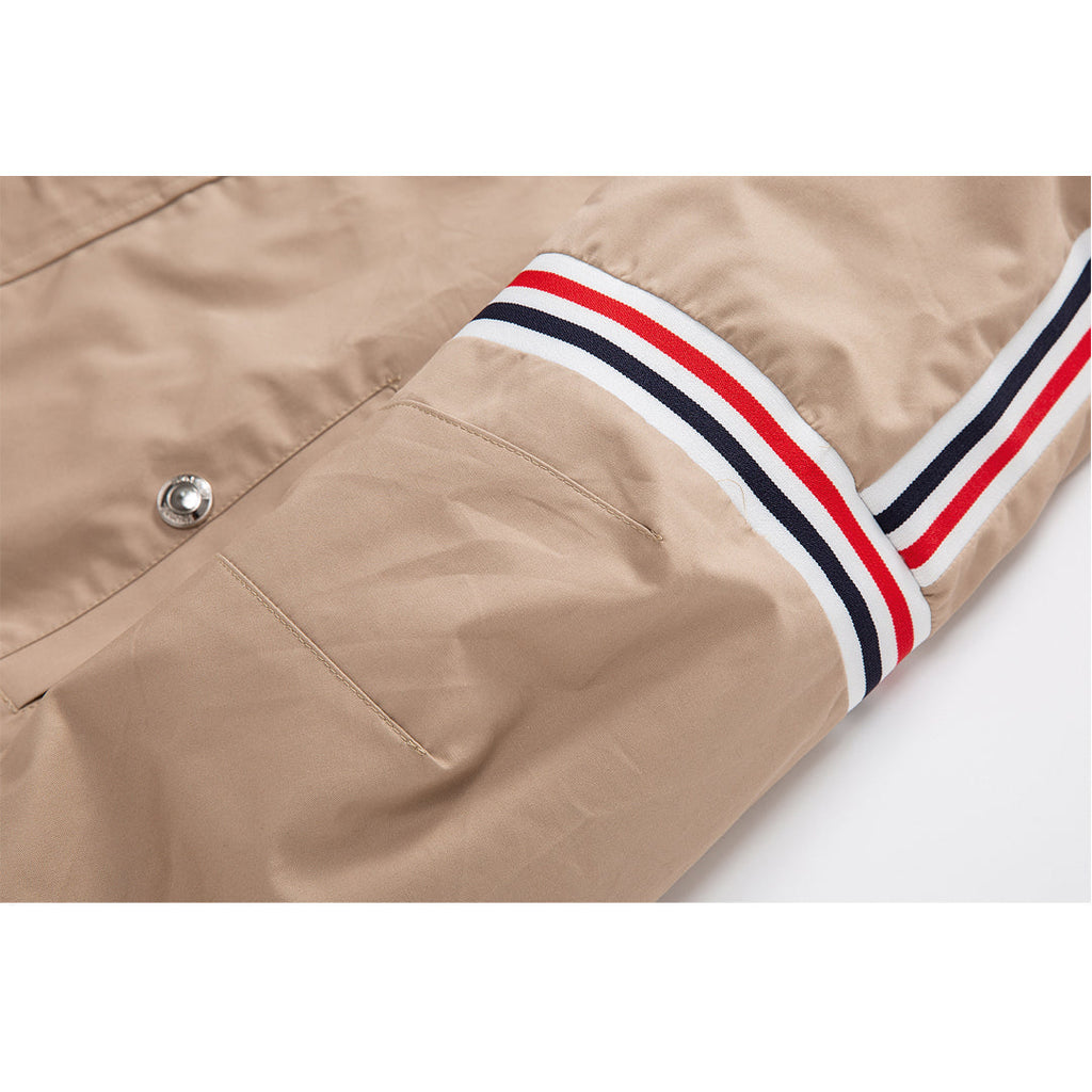 Men's Premium Trench Coat by Thom Browne, outerwear detail view