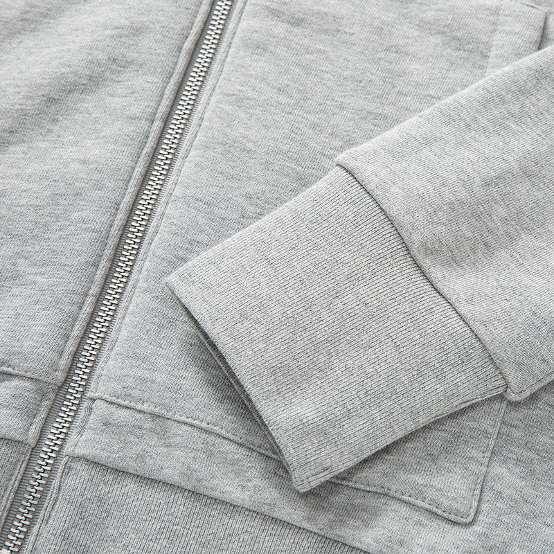 4 - Bar Embroidered Sports Hoodie - Premium Athletic Zip - Up by Thom Browne, garment detail view