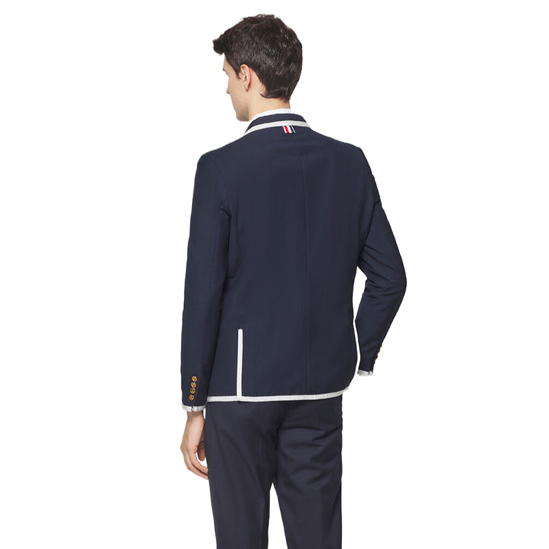 Slim - Fit Oxford Shirt - 100% Cotton - Quality Craftsmanship by Thom Browne, outerwear detail view