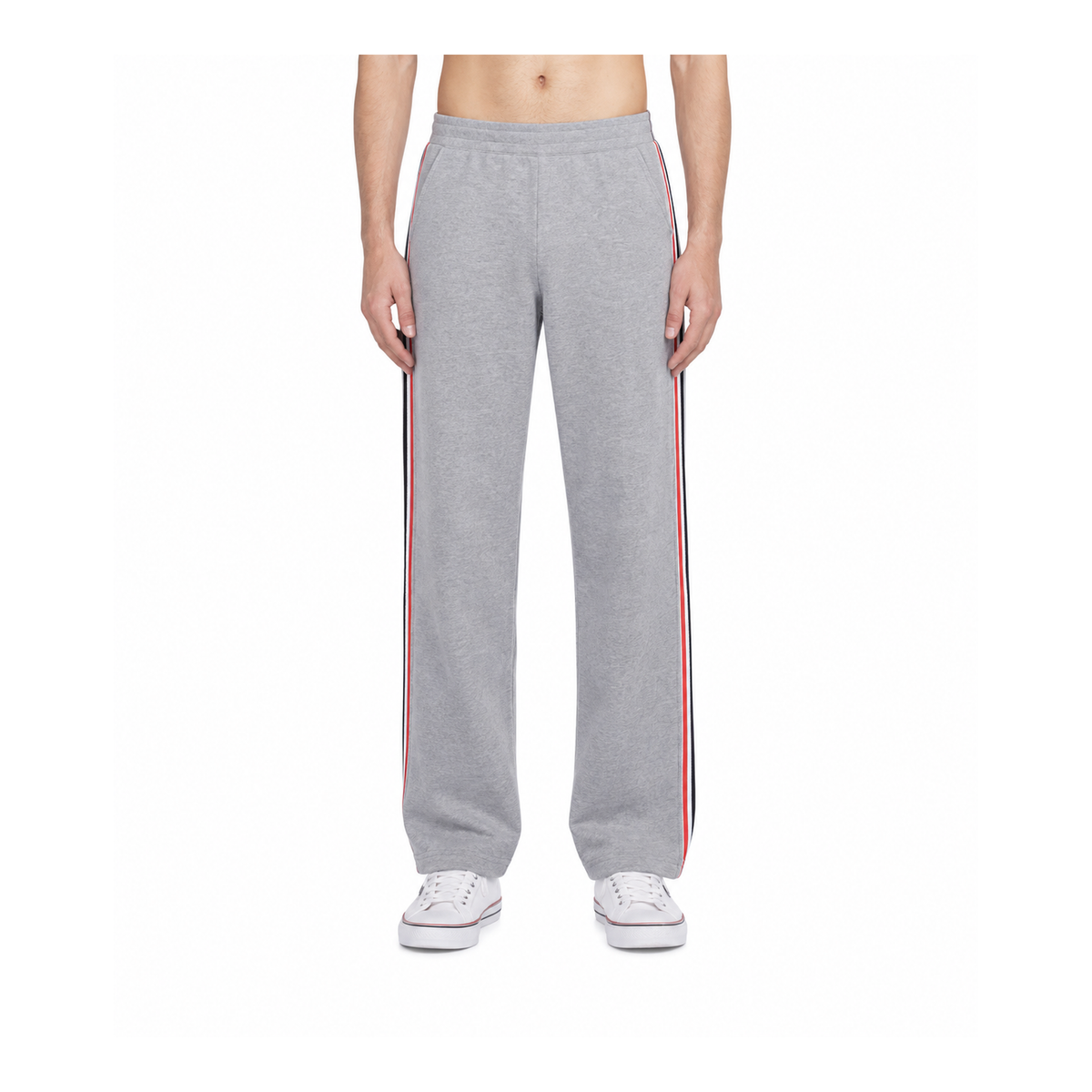 Thom Browne Style Unisex side Side-Stripe loose straight trousers - Main Image