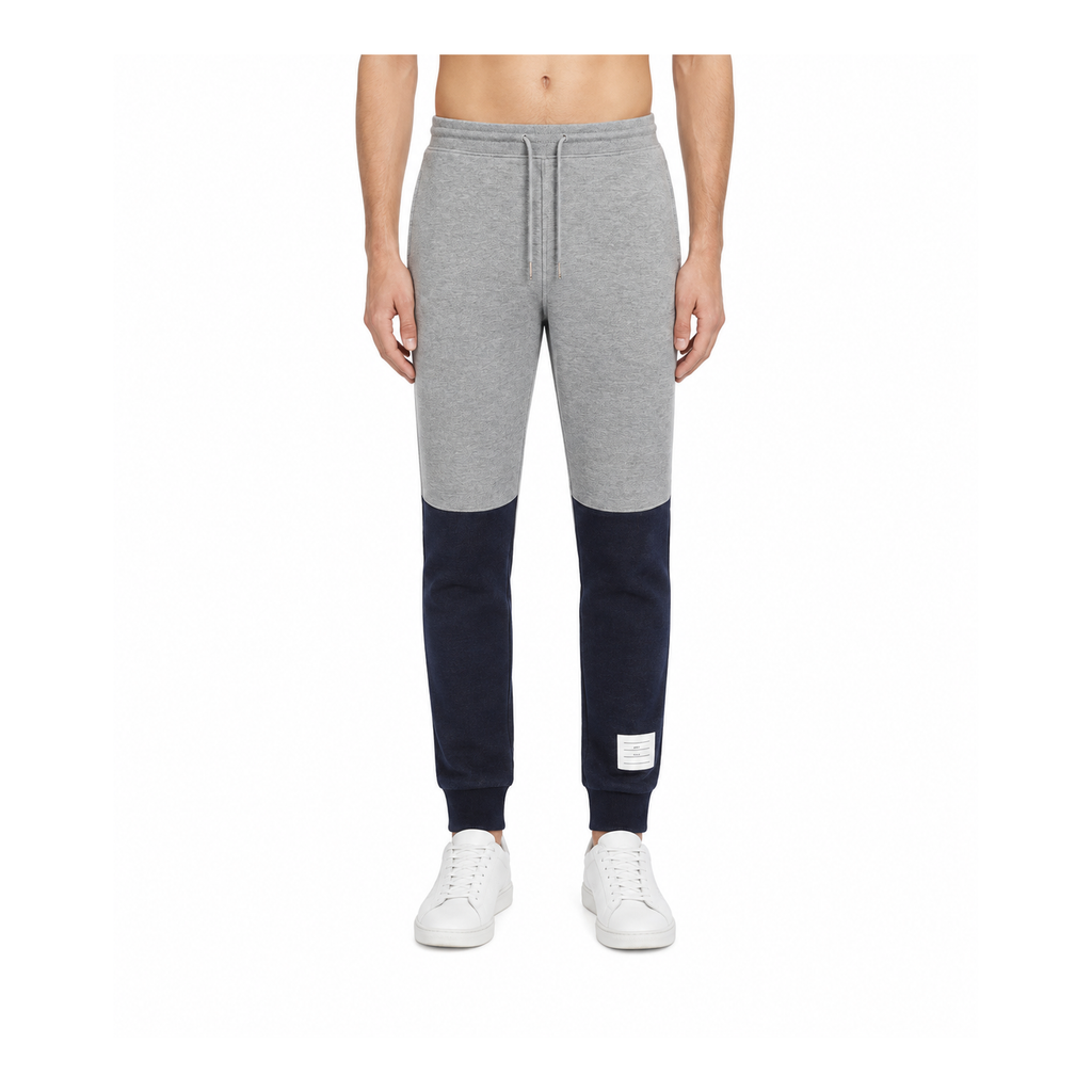 Thom Browne Style Unisex Casual Sweatpants with Signature Four-Bar Detail - Main Image