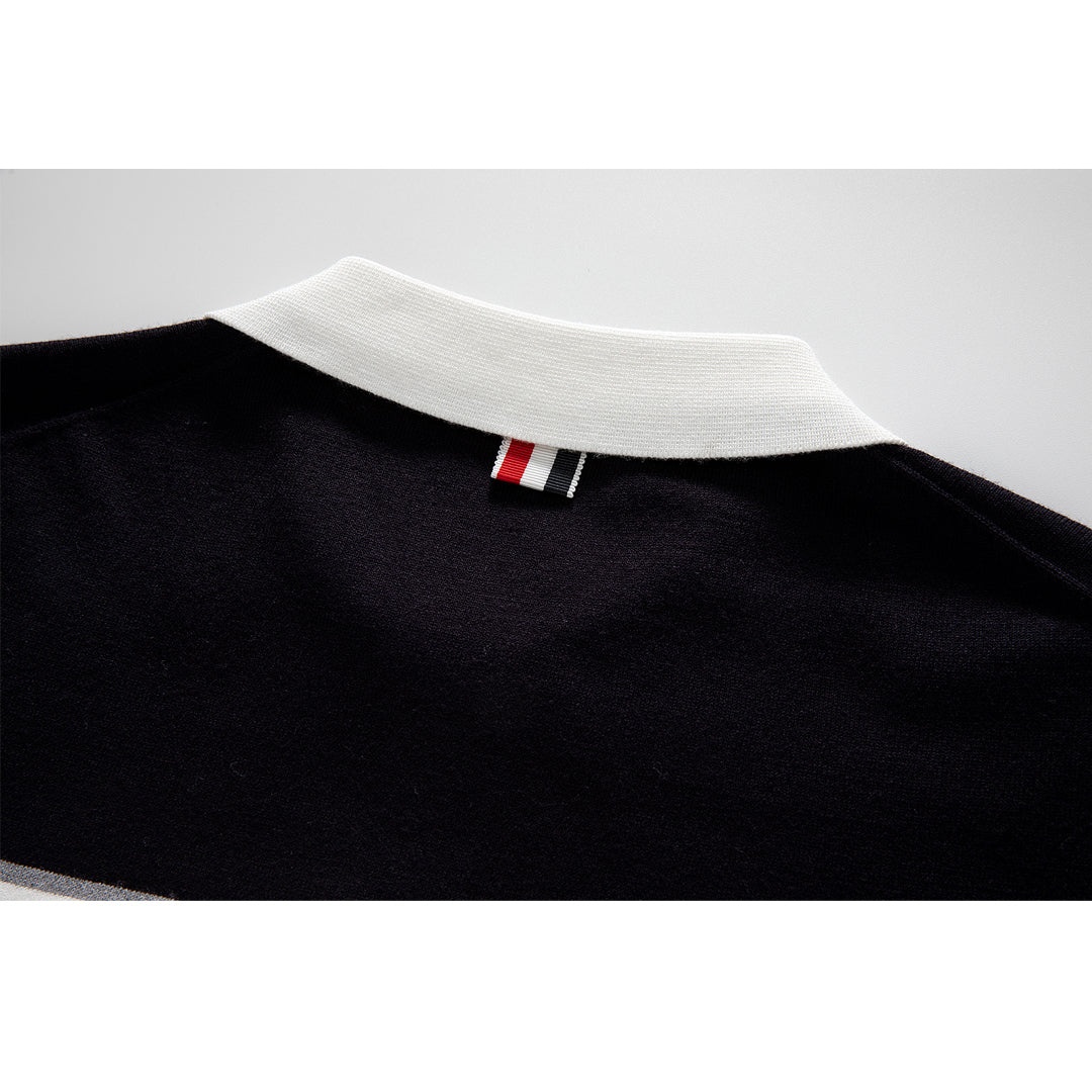 Classic Wool Polo Shirt by Thom Browne, product detail view