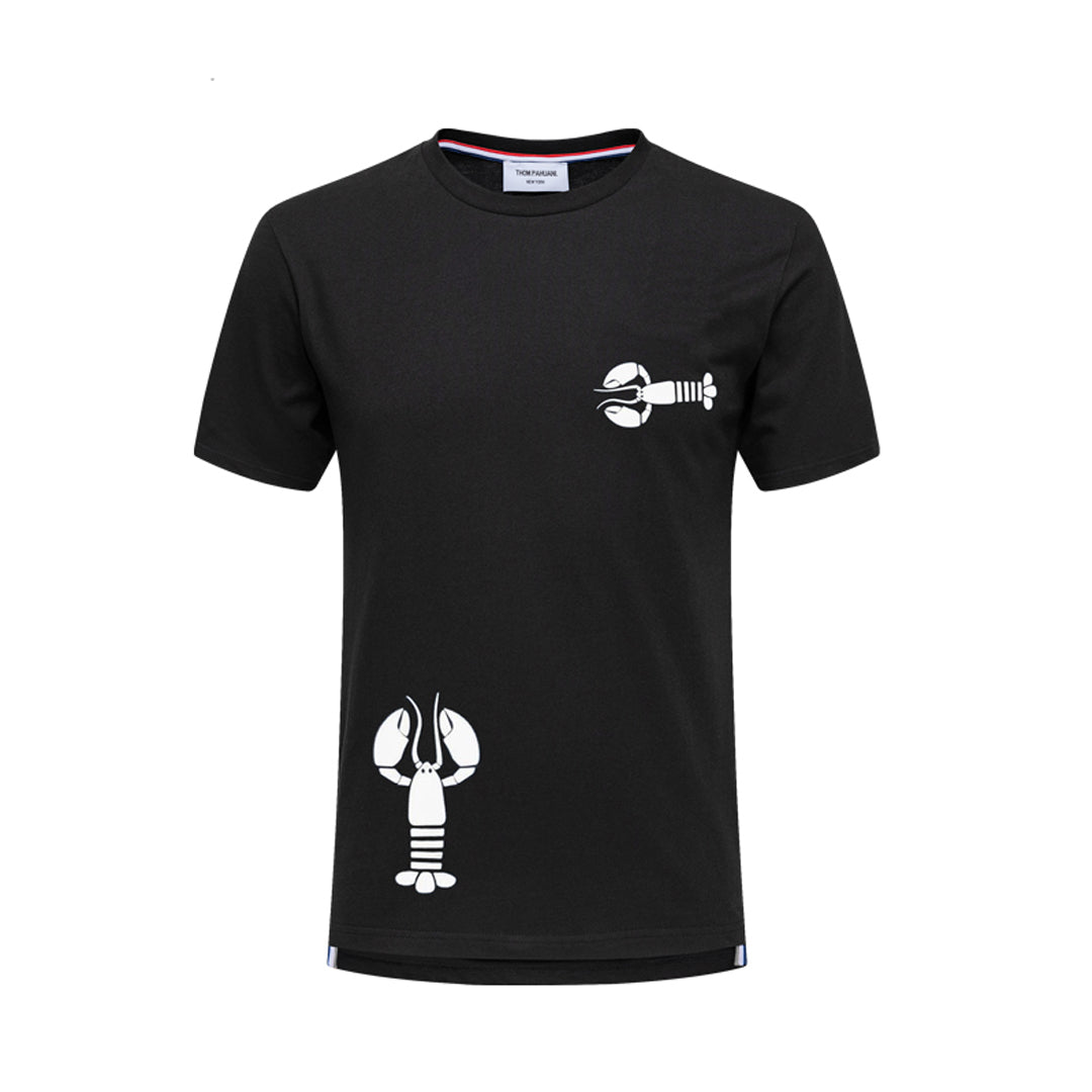 Classic Four-Bar Wool T-Shirt by Thom Browne, product detail view