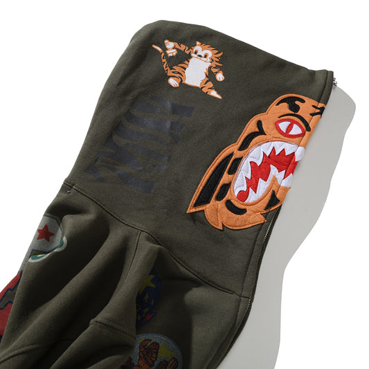 BAPE Shark Tiger Head Zipper Hoodie - image 4