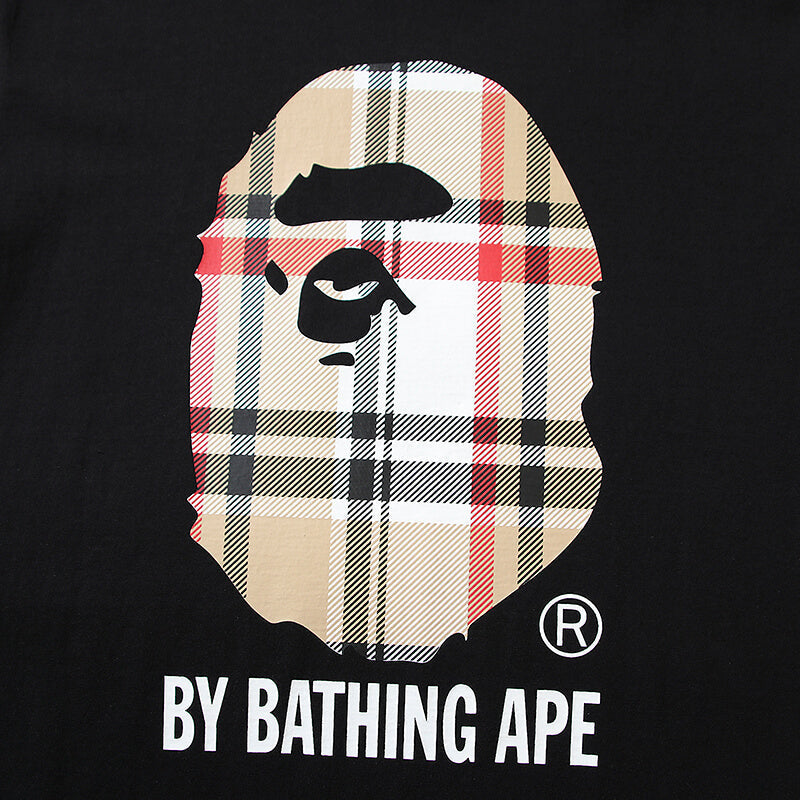 Bape Burberry Plaid Ape Head by Bathing Ape Tee - image 5