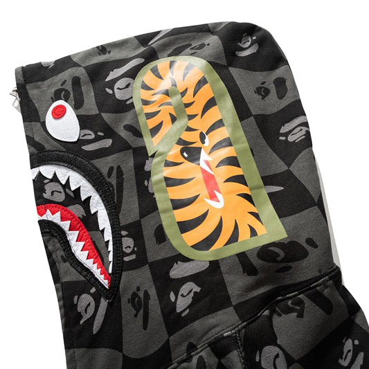 BAPE Gray Shark Zipper Hoodie - image 4