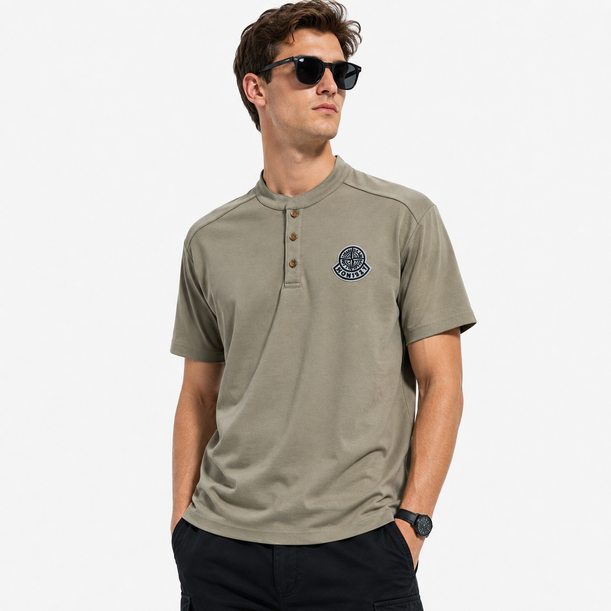 Moncler x Stone Island 2026 Spring Collab Short-Sleeve T-Shirt