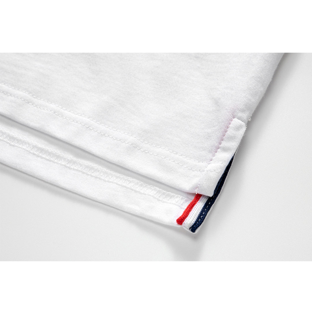 Classic Four-Bar Wool T-Shirt by Thom Browne, product detail view