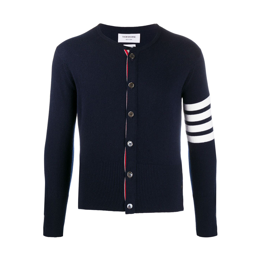 Men's Round neck Cardigan by Thom Browne, knitwear detail view