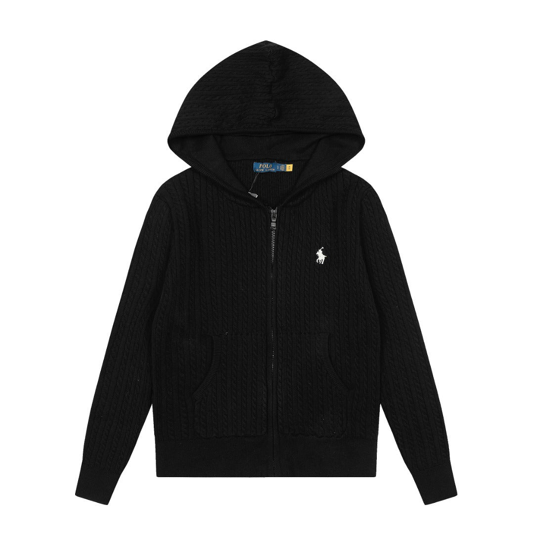 Ralph Lauren Women‘s Cable Knit Cotton Hoodie Jacket