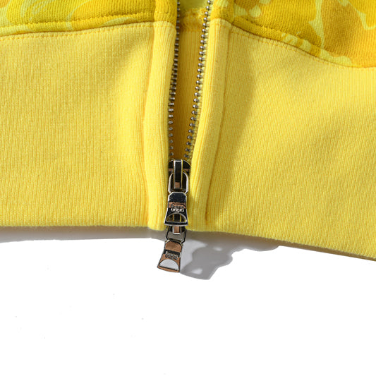 BAPE Shark Yellow Zipper Hoodie - image 8