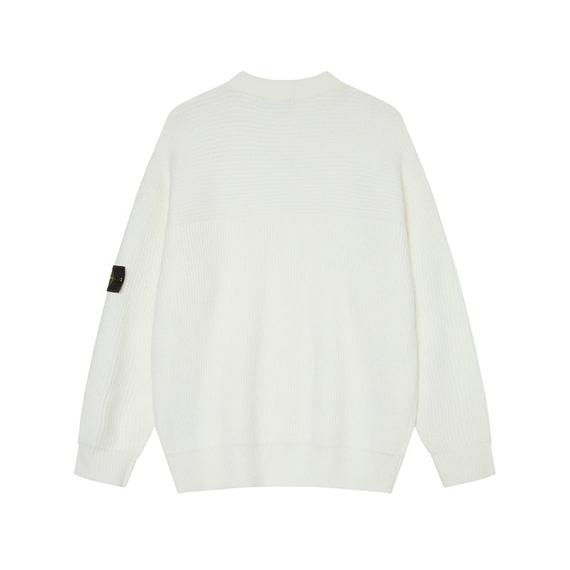 Stone Island Badge Crewneck Knit Sweater