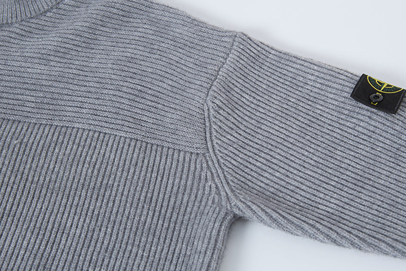 Stone Island Badge Crewneck Knit Sweater