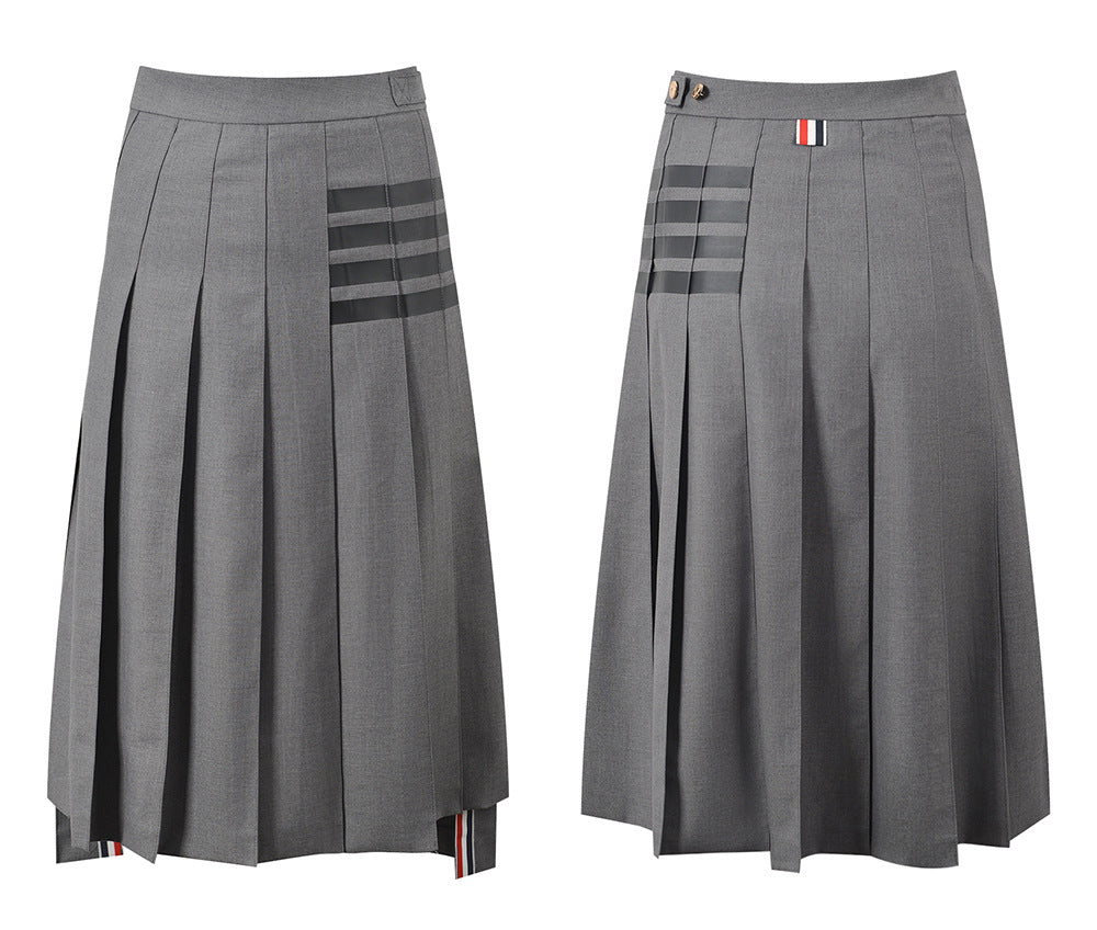 Women's 4-Bar Long Pleated Skirt | Thom Browne