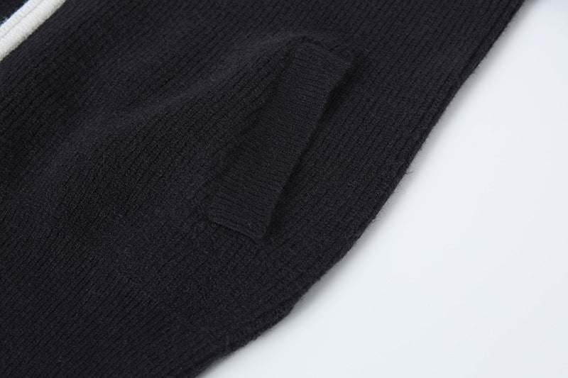 Stone Island Badge Zip-Up Mock-Neck Knit Jacket