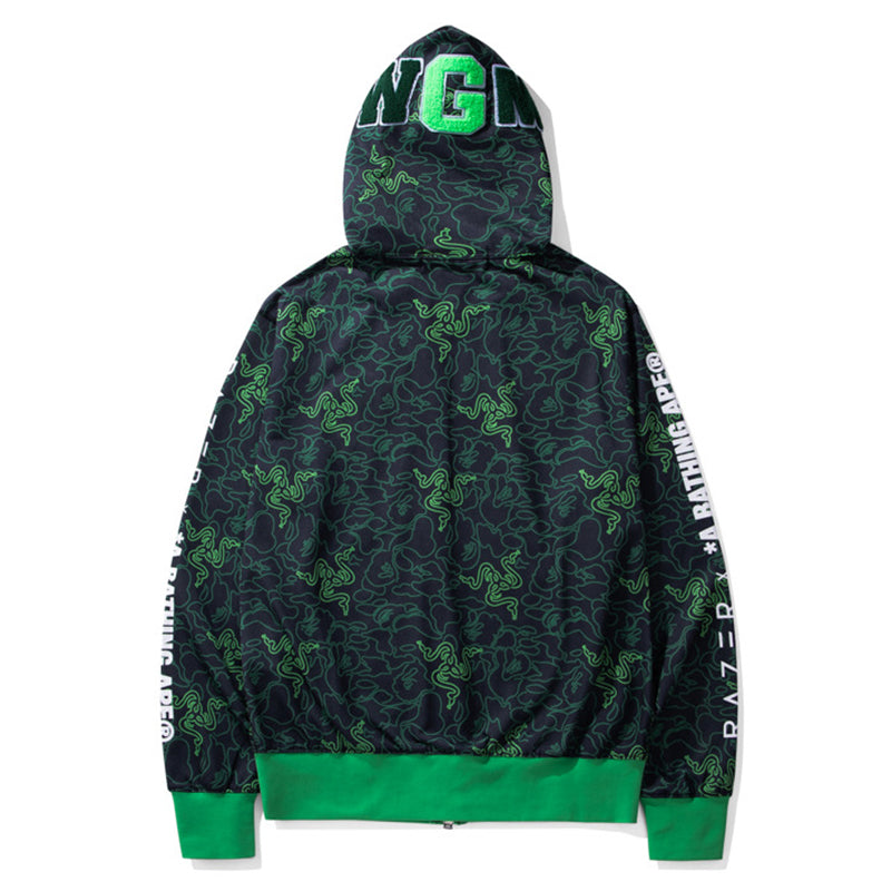 BAPE Green Shark Ape Head Hoodie - image 3