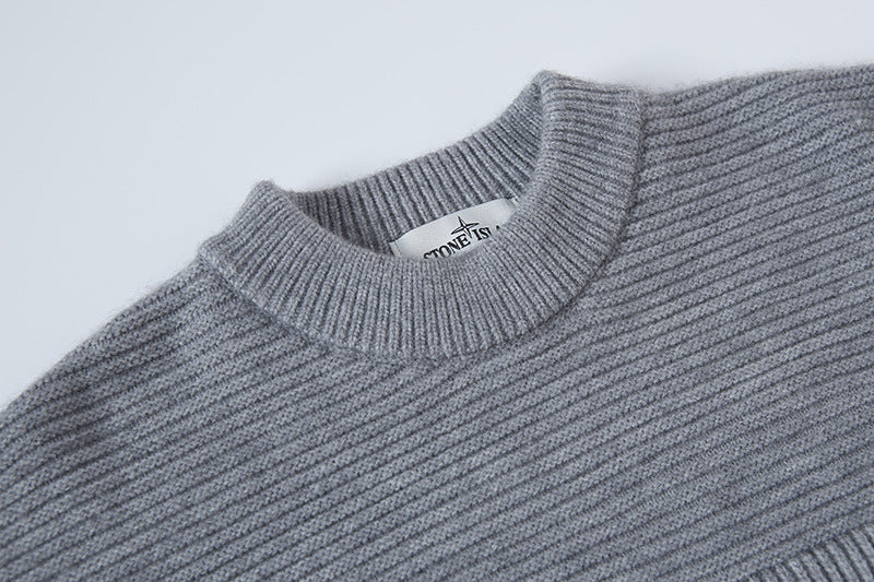 Stone Island Badge Crewneck Knit Sweater