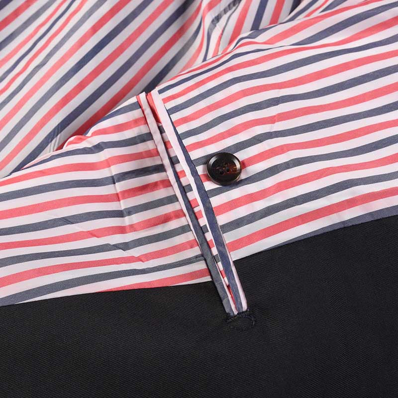 Casual suit by Thom Browne, outerwear detail view