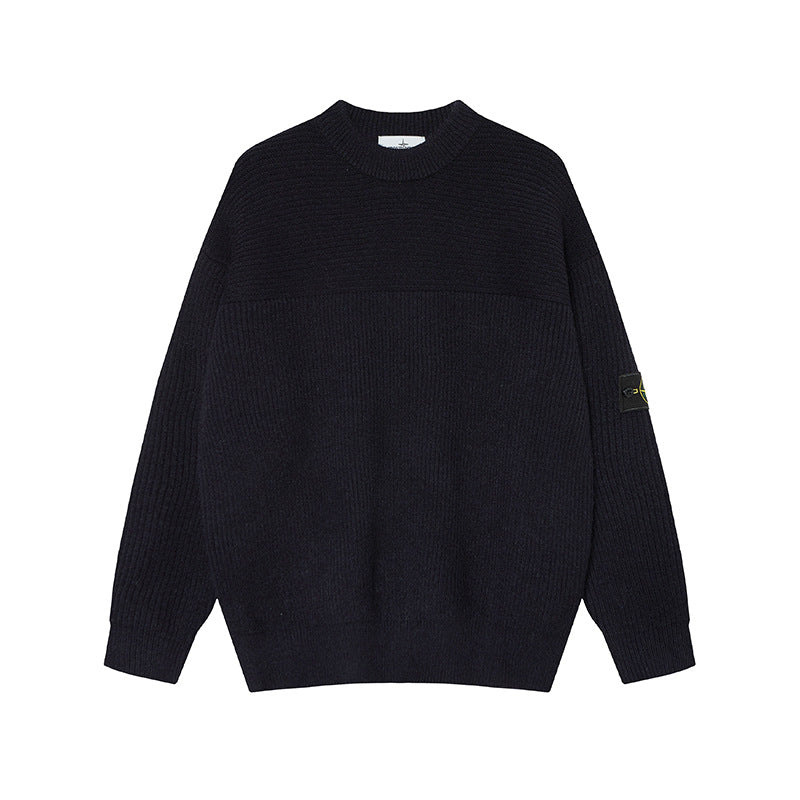 Stone Island Badge Crewneck Knit Sweater