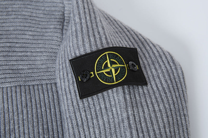 Stone Island Badge Crewneck Knit Sweater