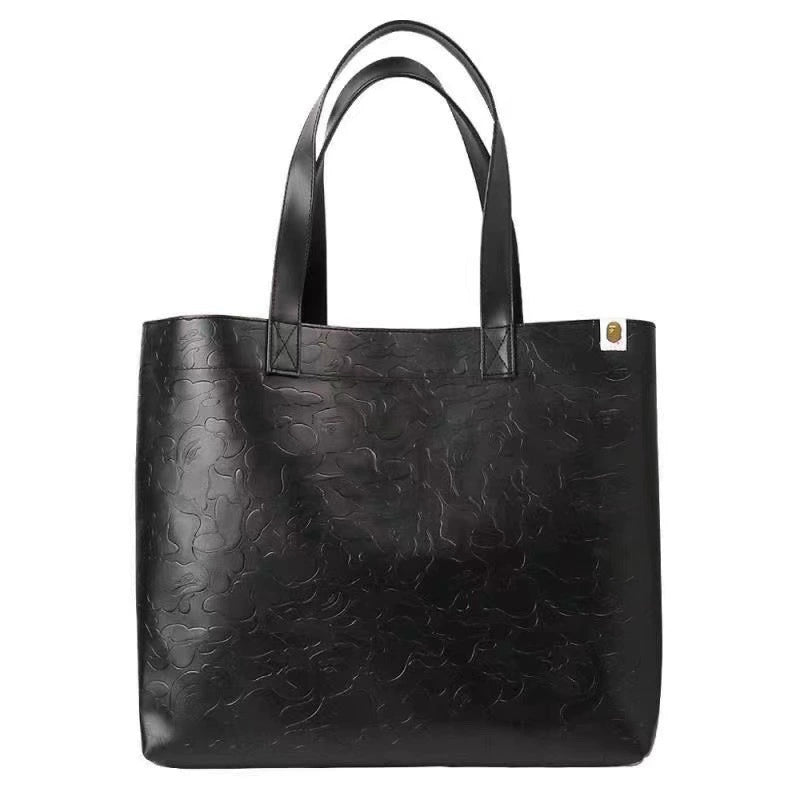 BAPE PU Leather Large Capacity Tote Bag - Embossed Crossbody Bag - View 1