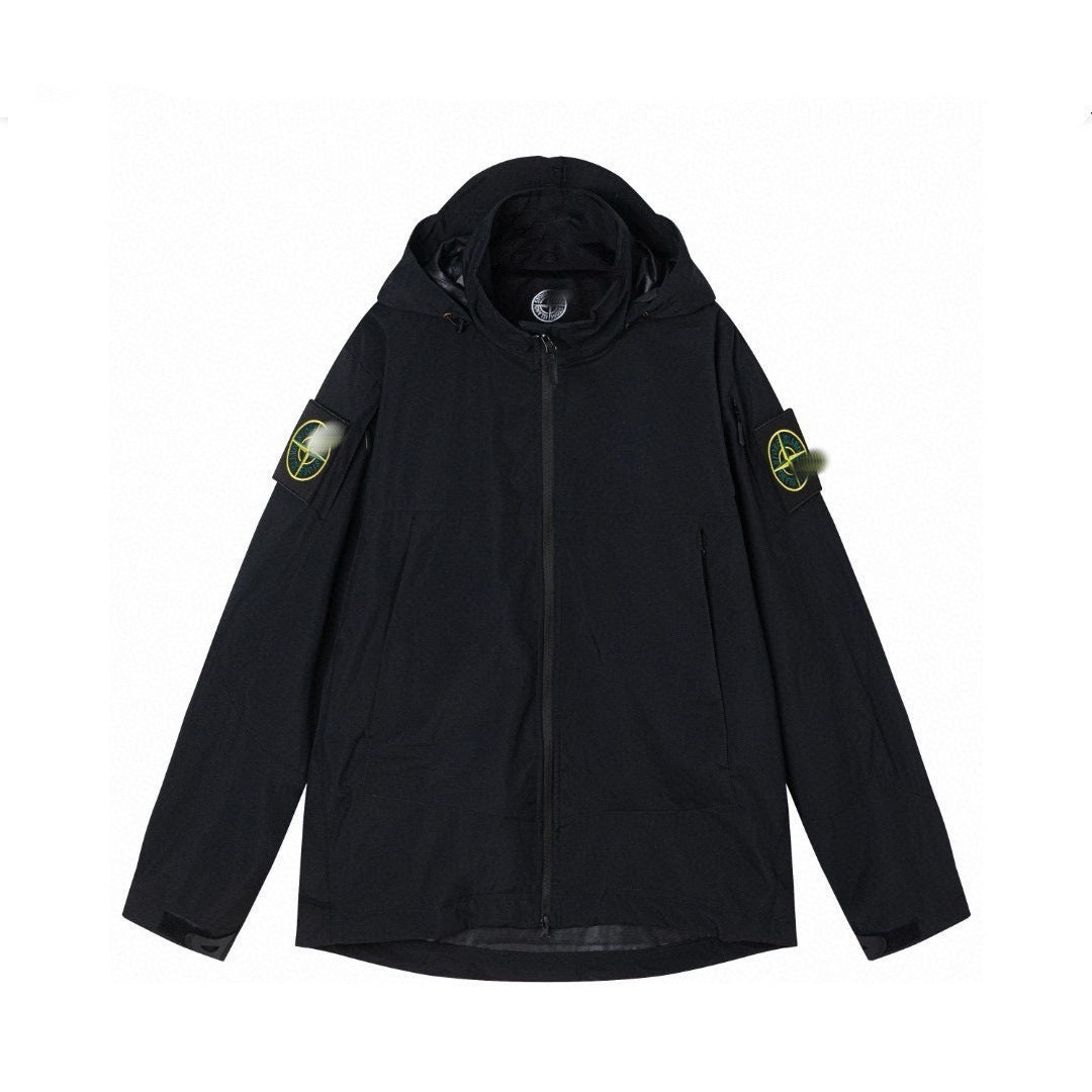 Stone Island Dual-Badge Nylon Waterproof Shell Jacket