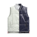 Unisex Shiny Colorblock Baseball Collar Vest | Thom Browne