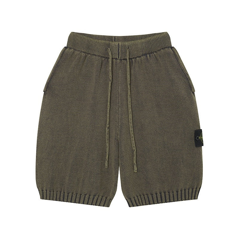 Stone Island Badge Washed Knit Shorts