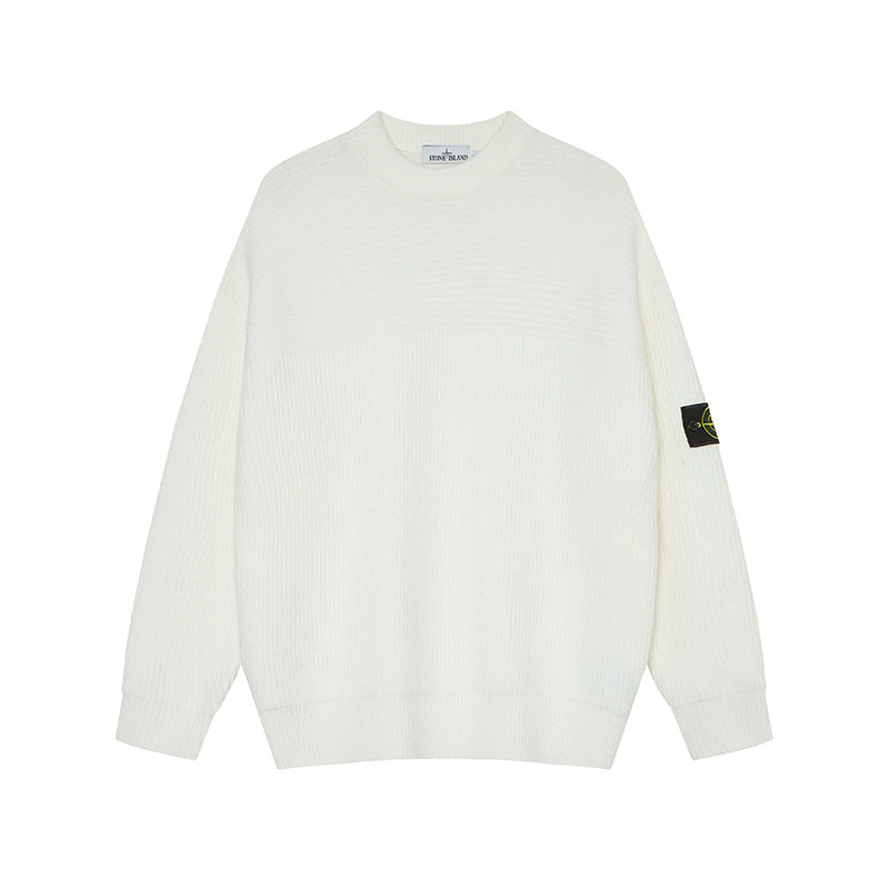 Stone Island Badge Crewneck Knit Sweater