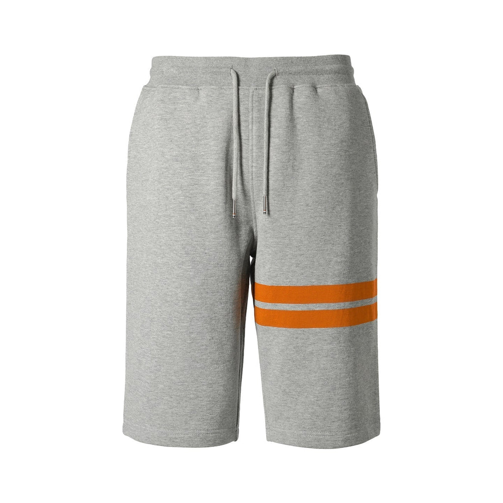 Thom Browne Style Athletic Cotton Shorts with Signature Four-Bar Detail - Image 4