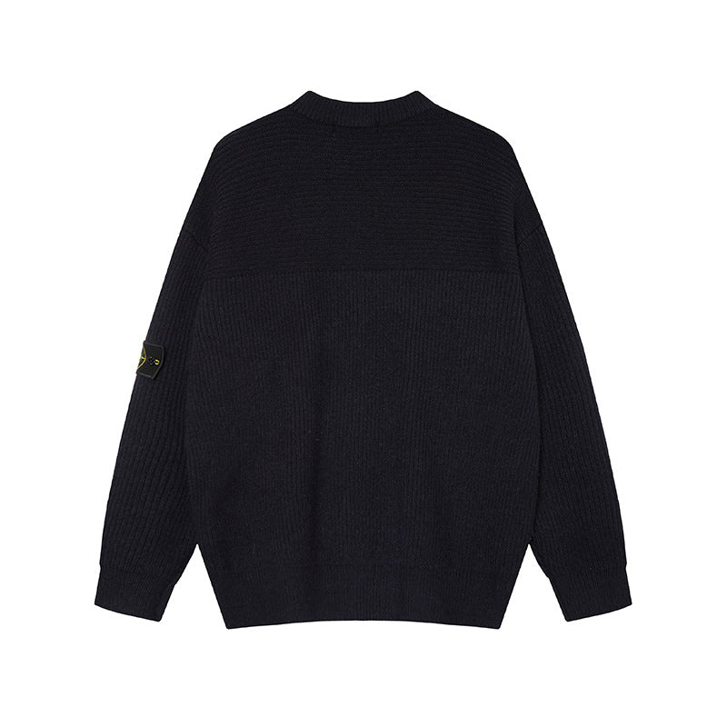 Stone Island Badge Crewneck Knit Sweater