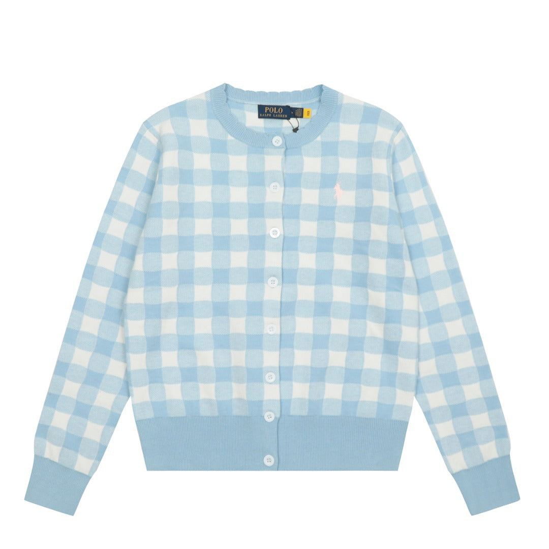 Ralph Lauren Women‘s Plaid Knit Cardigan
