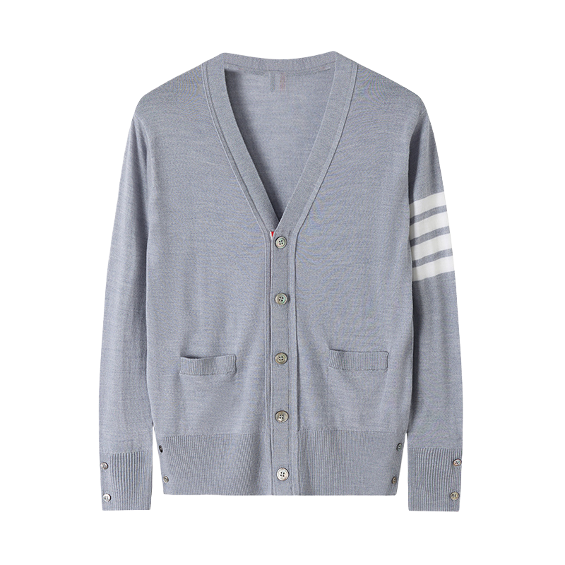 Unisex V-neck thin cardigan | Thom Browne