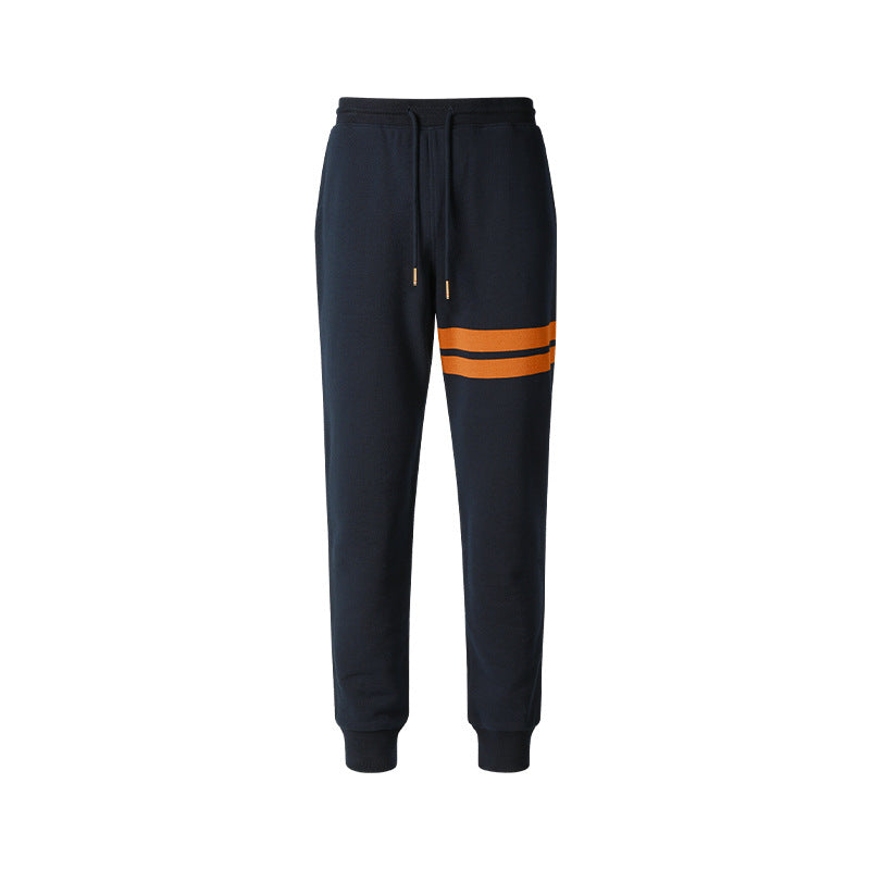 Thom Browne Style Casual Unisex Sweatpants with Signature Four-Bar Detail - Image 10