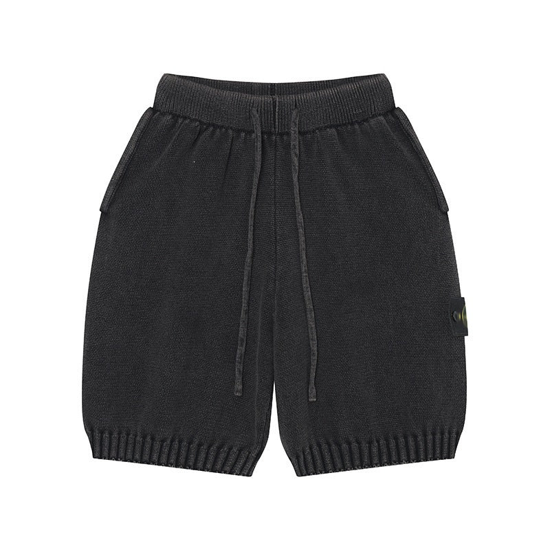 Stone Island Badge Washed Knit Shorts