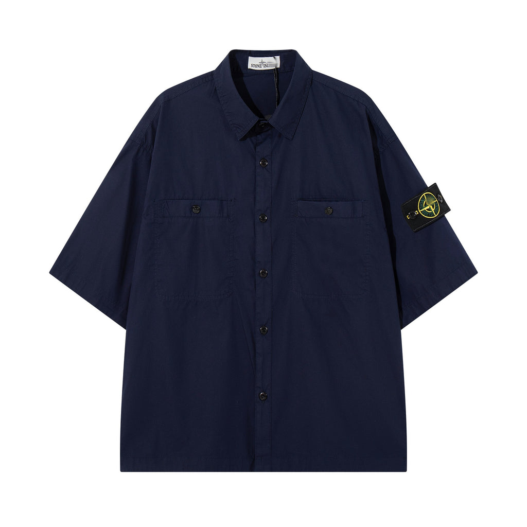Stone Island Corduroy Short-Sleeve Shirt