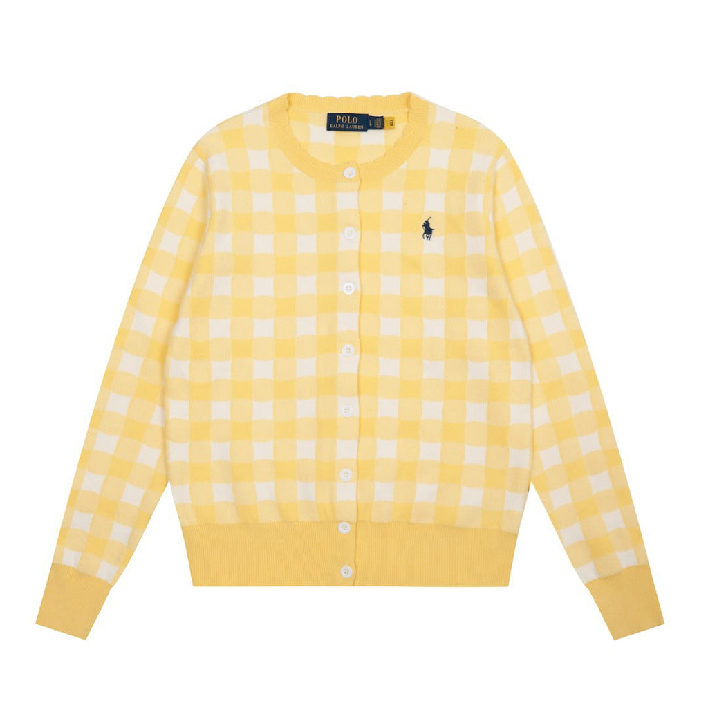 Ralph Lauren Women‘s Plaid Knit Cardigan