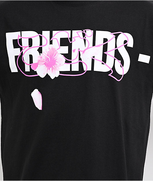 VLONE Friends Flower Black T-Shirt