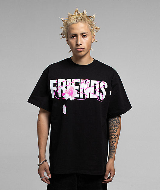 VLONE Friends Flower Black T-Shirt