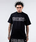 VLONE Friends Rhinestone Black T-Shirt