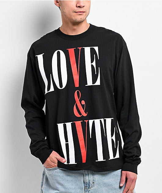 VLONE Love & Hvte Black Long Sleeve T-Shirt