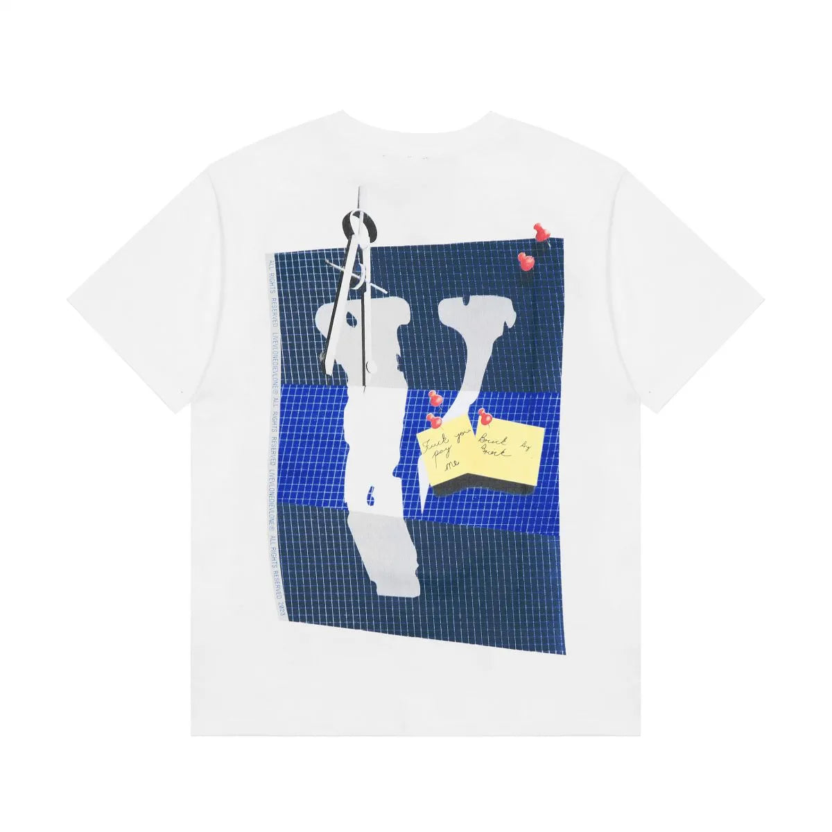 Blue Print T-Shirt White
