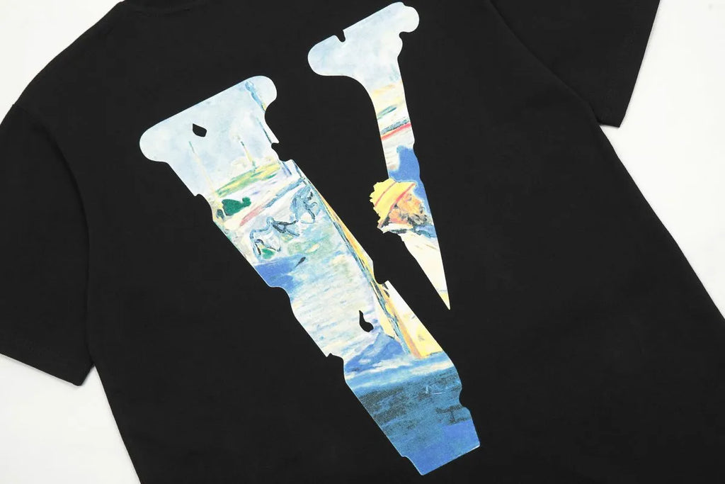 Monet Painting T-Shirt White Black